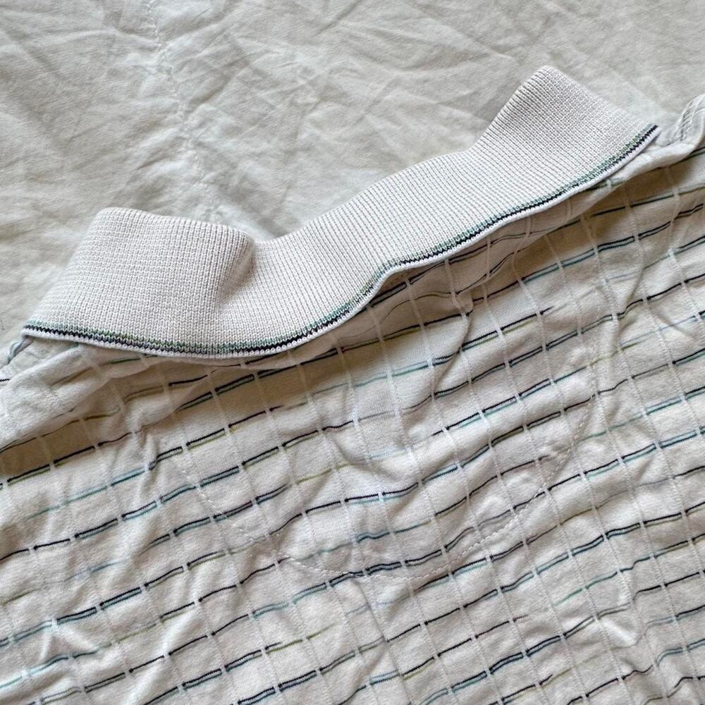 Vintage 90s Izod Golf checked polo collared short sleeve cotton shirt preppy - Picture 7 of 8